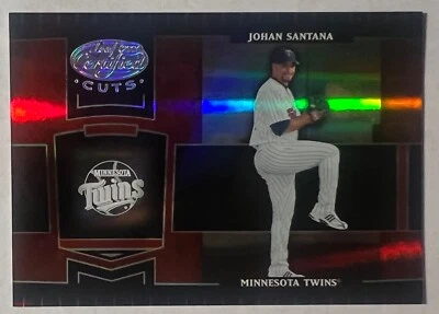 2004 Leaf Certified Cuts Marble Red #113 Johan Santana #'d 56/100 Twins - Image 1 of 3