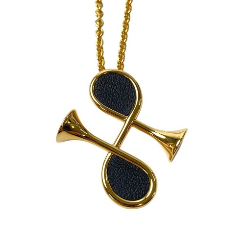 HERMÈS Collana donna Hermes HERMES col H mai usata oro rosa nero