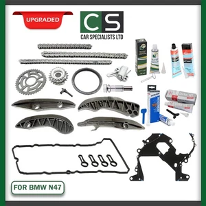 BMW MINI 1.6 2.0DIESEL N47 D20 TIMING CHAIN KIT ROCKER COVER TIMING COVER GASKET - Picture 1 of 14