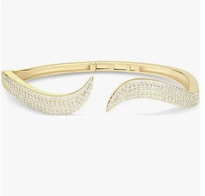 SHYMI Pave Curl Cuff 金色手链 — 第 1/4 张图片