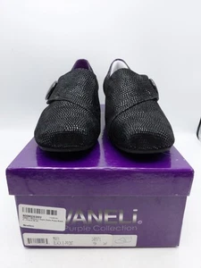 Vaneli Womens Dayle dress pump Shoes Black E-Print Size 9W - Picture 1 of 7