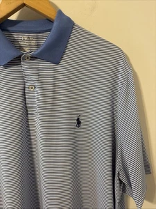 Polo Ralph Lauren Golf Shirt Gr. XL blau weiß gestreift Performance Classic Preppy - Bild 1 von 8