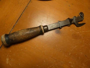Antique Sure Cut Can Opener Lid Lifter 1904 Patent Wood Handle 9.25" Primitive - Picture 1 of 12