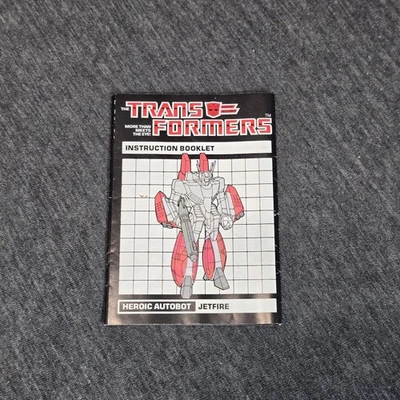 Folleto manual de instrucciones Transformers JETFIRE 1984 Hasbro G1  Foto 1 de 4
