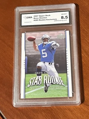 Drew Stanton Rookie (Graded GMA NM-MT 8.5) 2007 Upper Deck Star Rookie #289 - Image 1 of 2