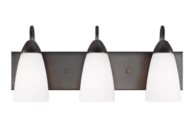 Lámpara de tocador de baño Sevilla de 3 luces en bronce Foto 1 de 3