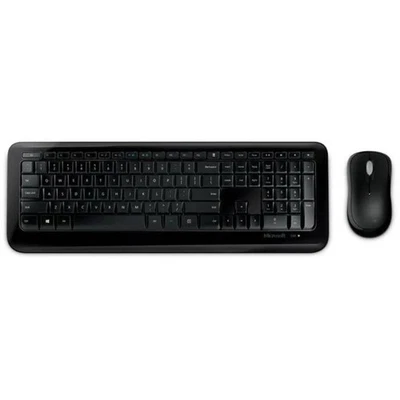 Microsoft Wireless Desktop 850 Euro English Keyboard & Mouse Set Black-PY9-00015 - Image 1 of 2