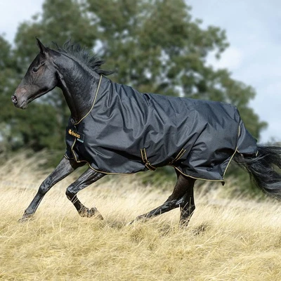 Bucas 145 Black/Gold Outdoordecke 50g Irish Turnout High Neck Weidedecke