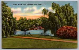 Cedar Brook Park Plainfield NJ New Jersey Postcard Unposted - Picture 1 of 2