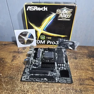 AsRock 970M Pro3 AMD AM3+ DDR3 Micro ATX Motherboard COMBO - Picture 1 of 9