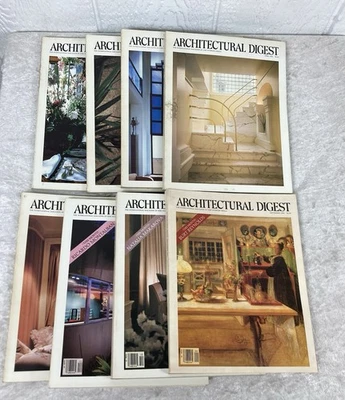 Vtg Architectural Digest Magazine Lot 1983 Luxury Ads 8 Total No Label - Image 1 of 4