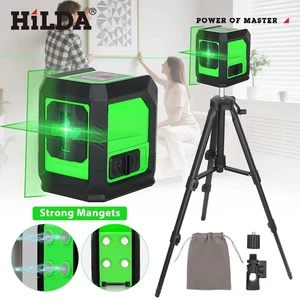 HILDA 2-Line Green Laser Level Self-Leveling Cross Line Tool with Tripod - Picture 1 of 14