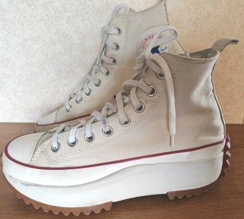 Converse Donna UK 6 Run Star Hike Hi Pergamena Miele Unisex Uomo US 7