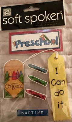  Soft Spoken PreSchool Dimensional Scrapbooking Stickers - Image 1 of 2