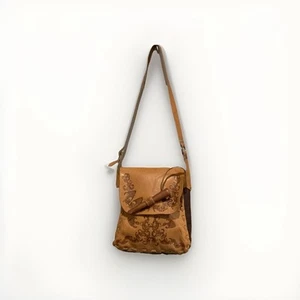 Borsa a tracolla vintage in pelle lavorata design boho originale design unico - Foto 1 di 11