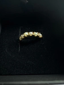 Goldring Gelbgold 585 1g mit Perlen, Echt - Bild 1 von 6