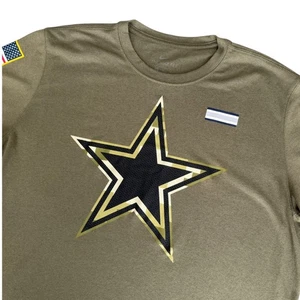 The Nike Tee NFL Salute to Service Star Dallas Cowboys Green Mens T-Shirt Size L - Picture 1 of 11