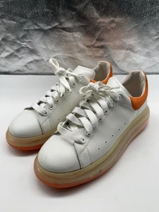 Zapatilla Alexander McQueen Grande Suela Transparente Blanco Naranja Talla 41EU (8US) - Imagen 1 de 9