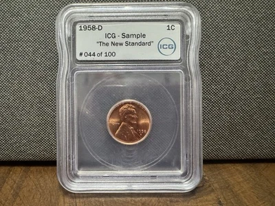 ICG Sample Rattle Slab With 1958 D Penny  #44 Of Only 1000 - Image 1 of 2