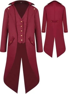 Sangdut Medieval Halloween Tailcoat Jacket Costumes for Men, Gothic Victorian - Picture 1 of 7