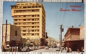 Nogales Sonora Mexiko Calle Campillo Hotel Fray Marcos de Niza Vintage Postkarte - Bild 1 von 2