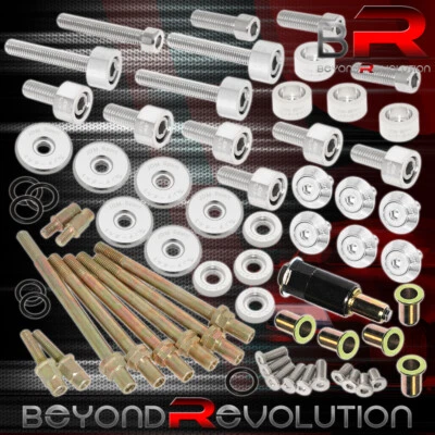 For Honda JDM K20 K24 Engine Valve Cover M6 Fender Washer Header Bolt Silver - Image 1 of 4