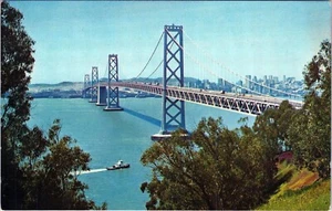 Oakland Bay Bridge San Francisco Postcard Unposted - Picture 1 of 2