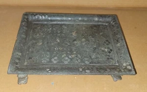 Antique Old Collectible Early Mughal Islamic Bidri Silver Inlay Work Plate - Picture 1 of 11