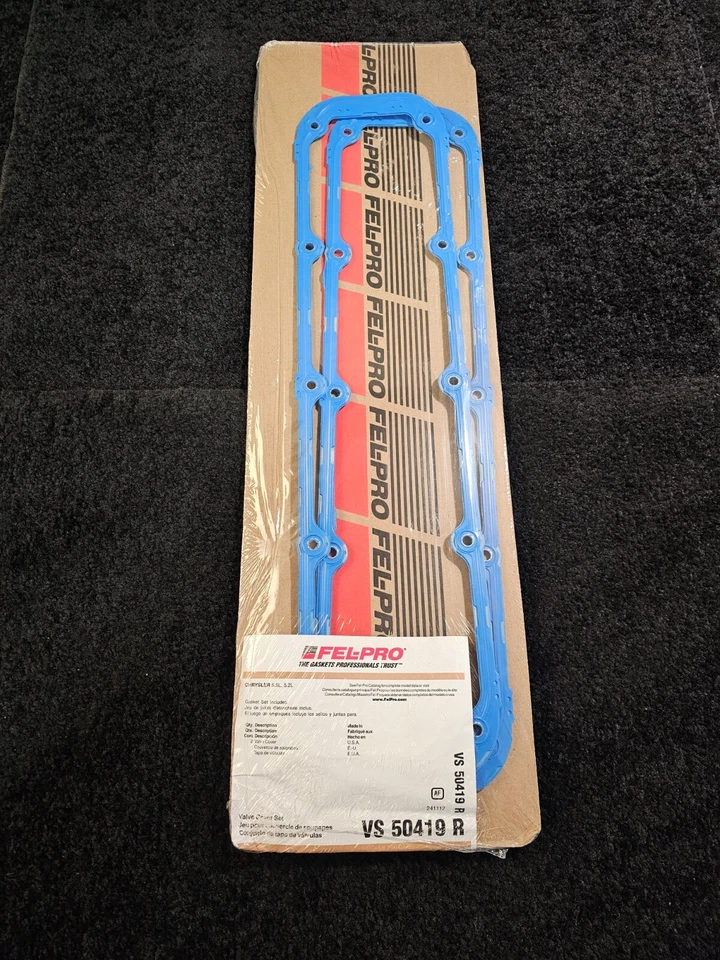 Прокладка крышки клапана двигателя Fel-Pro VS 50419 R подходит для Dodge Dakota 1992-2003 годов выпуска - Изображение 1 из 4