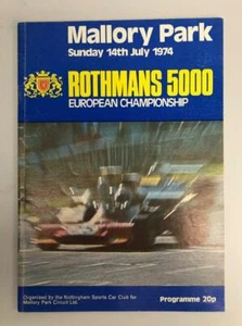 Mallory Park Rothmans 5000 European Racing Program Jul 14 1974 David Hobbs - Picture 1 of 4