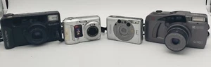 UNTESTED - Lot Of 4 Cameras Digital & Film - Canon Kodak FujiFilm & ROCOH - Picture 1 of 24