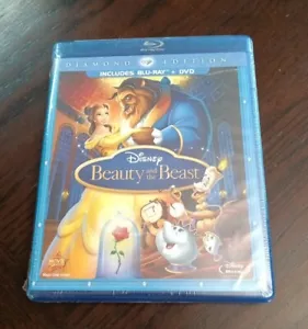 SEALED Beauty and the Beast Blu-ray DVD 2010 3-Disc Set, Diamond Edition W Bonus - Picture 1 of 4
