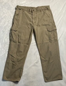 Carhartt FR Pants Dungaree Fit Cargo Workwear Khaki 42x32 NFPA 2112 - Picture 1 of 7