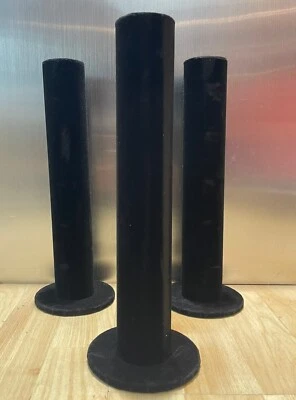 Pack de 3 soportes expositores de pulsera negros. Dos piezas. Tela de terciopelo. Joyería Foto 1 de 4