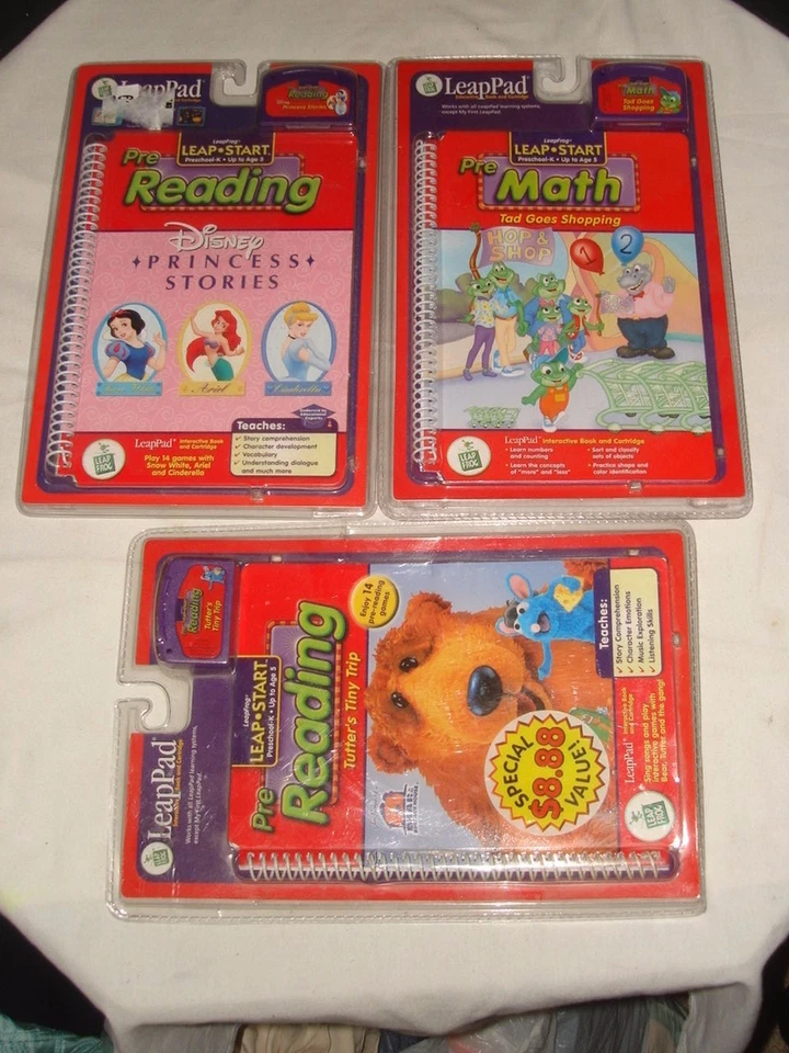 NEW 3-LEAPFROG LEAPPAD  PRE-K  UP TO 5 YRS. READING  & MATH BOOK SETS - Image 1 of 4