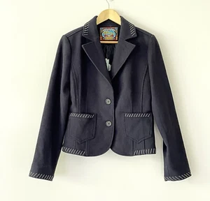 Chaqueta o blazer de lana FILLMORE azul marino talla grande - Imagen 1 de 7