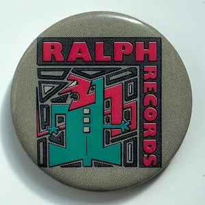 Rare vintage 1980s RALPH RECORDS promo pin label badge industry button RESIDENTS - Picture 1 of 2