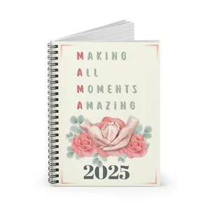 Spiral Notizbuch - MAMA Making All Moments Amazing 2025 Muttertag Babypuschen - Bild 1 von 6