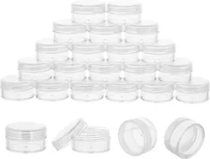 10 grammi 20 contenitori per campioni, piccoli contenitori in plastica con coperchi, vuoti - Foto 1 di 12