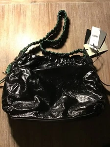 Neu Damen Handtasche groß Liebeskind NP 229,- schwarz grün Wildleder Lackleder - Bild 1 von 8