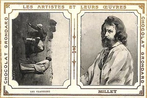 CHROMO CHOCOLAT GRONDARD " LES ARTISTES & LEURS OEUVRES " MILLET - Picture 1 of 1