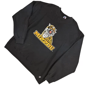 Vintage 90s Russell Athletic Mizzou Tigers Graphic Black XXL Crewneck Sweatshirt - Bild 1 von 10