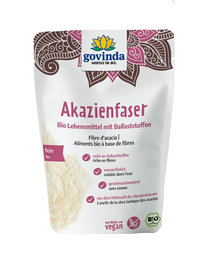 Govinda Akazienfaser 100g Bio - Ballaststoffe, wasserlöslich, geschmacksneutral