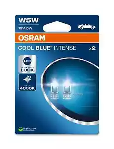 Bombillas interiores y laterales OSRAM azul intenso de próxima generación W5W 4000K (gemelas) - Imagen 1 de 3