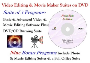 Video & Movie Editor Program + PDF Editing Creation Software Suite on DVD - Picture 1 of 1