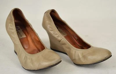 Lanvin Shoes Leather Ballerina Ballet Wedge Brown Heel 36 Womens France - Image 1 of 4