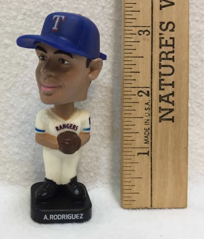 A Rod Alex Rodriguez Bobblehead Texas Rangers Baseball 3" Plastic Toy Cover