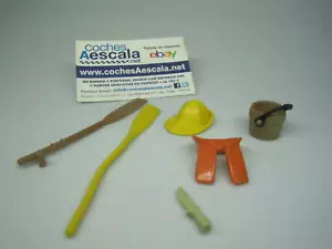 Playmobil Famobil REF 014 lote pescador chaleco sombrero remo cubo madera - Imagen 1 de 1