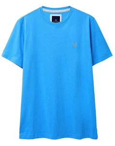 CREW CLOTHING | Mens Blue Turquoise Short Sleeve Crew Neck T Shirt | Size Small - Picture 1 of 1