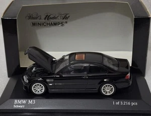 BMW M3 (e46) Coupe 2000 Black 1:43 Minichamps 431020020 EXTREMELY RARE!! 13 - Picture 1 of 24